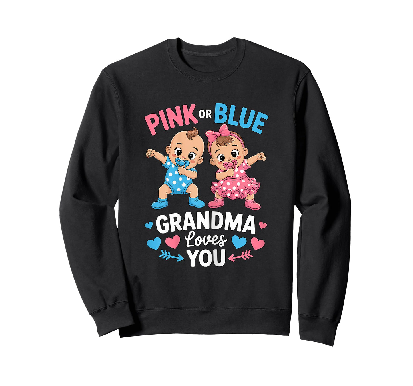 Pink Or Blue Grandma Loves You Gender Reveal Party T-Shirt