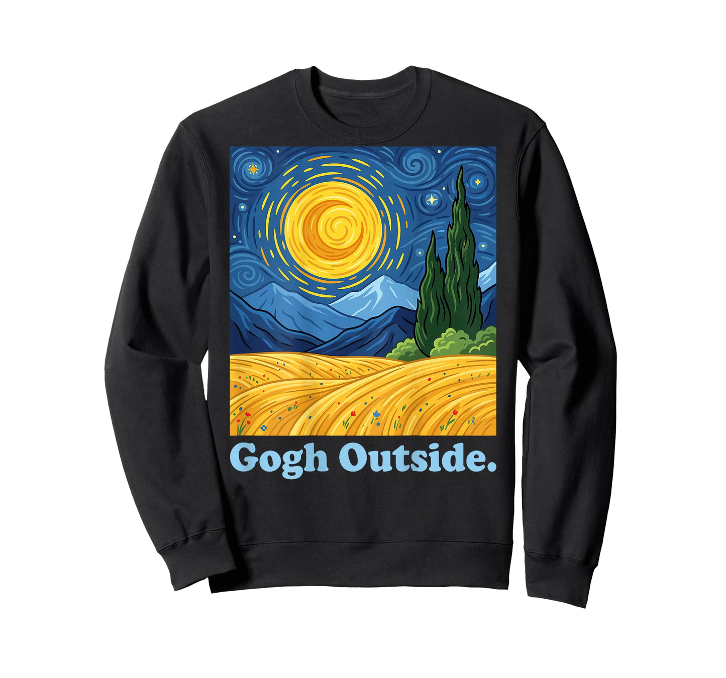 Gogh Outside T Starry Night Inspirational Van Gogh Style T-Shirt
