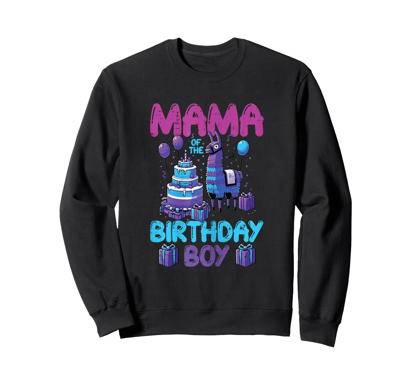 Mama of Birthday Boy Llama Pinata Party Family Match Women T-Shirt