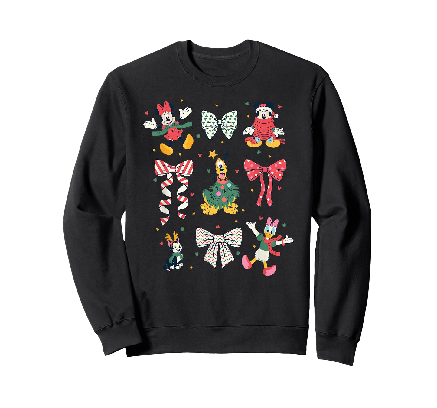 Disney Mickey and Friends Christmas Bows and Pals Collage T-Shirt