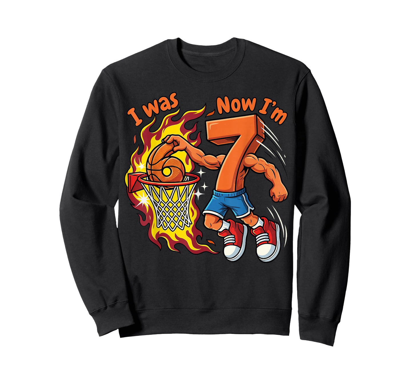 I was 6 Now I'm 7 Basketball 6 7 Birthday T-Shirt