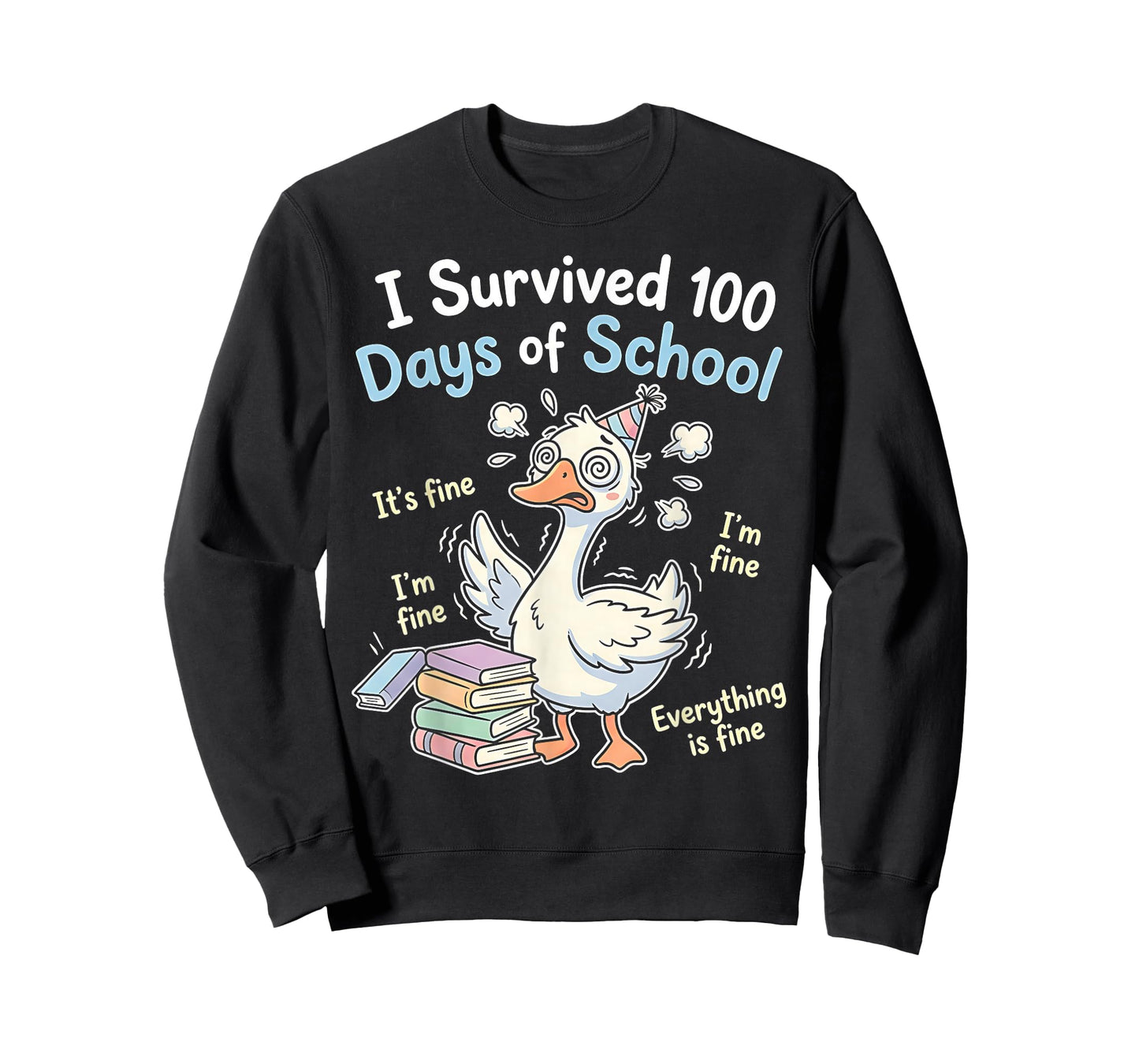 I Survived 100 Days of School Funny Goose 100th Day Teacher T-Shirt