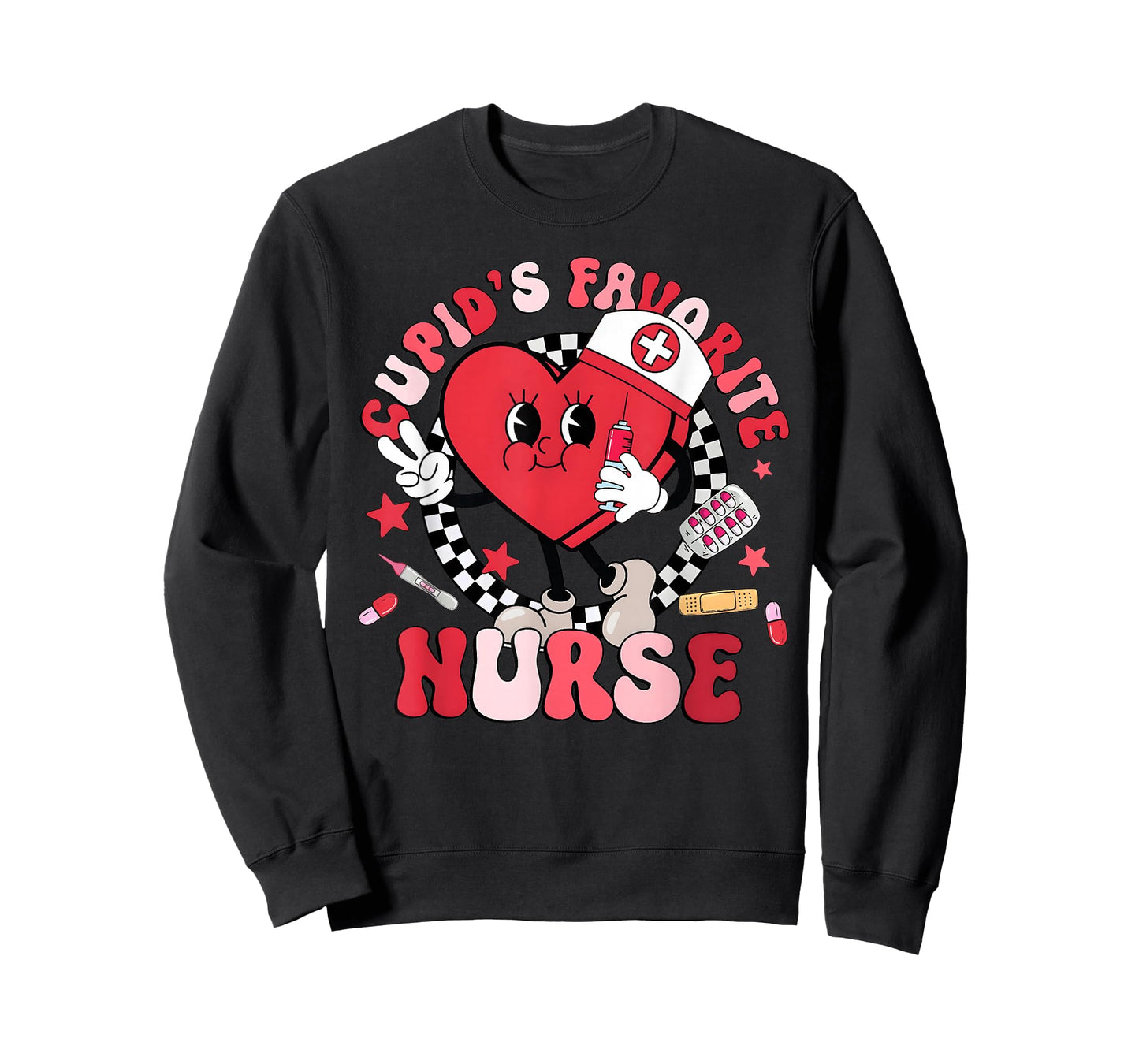 Valentine Cupid's Favorite Nurse Heart Cupid Girl Women T-Shirt