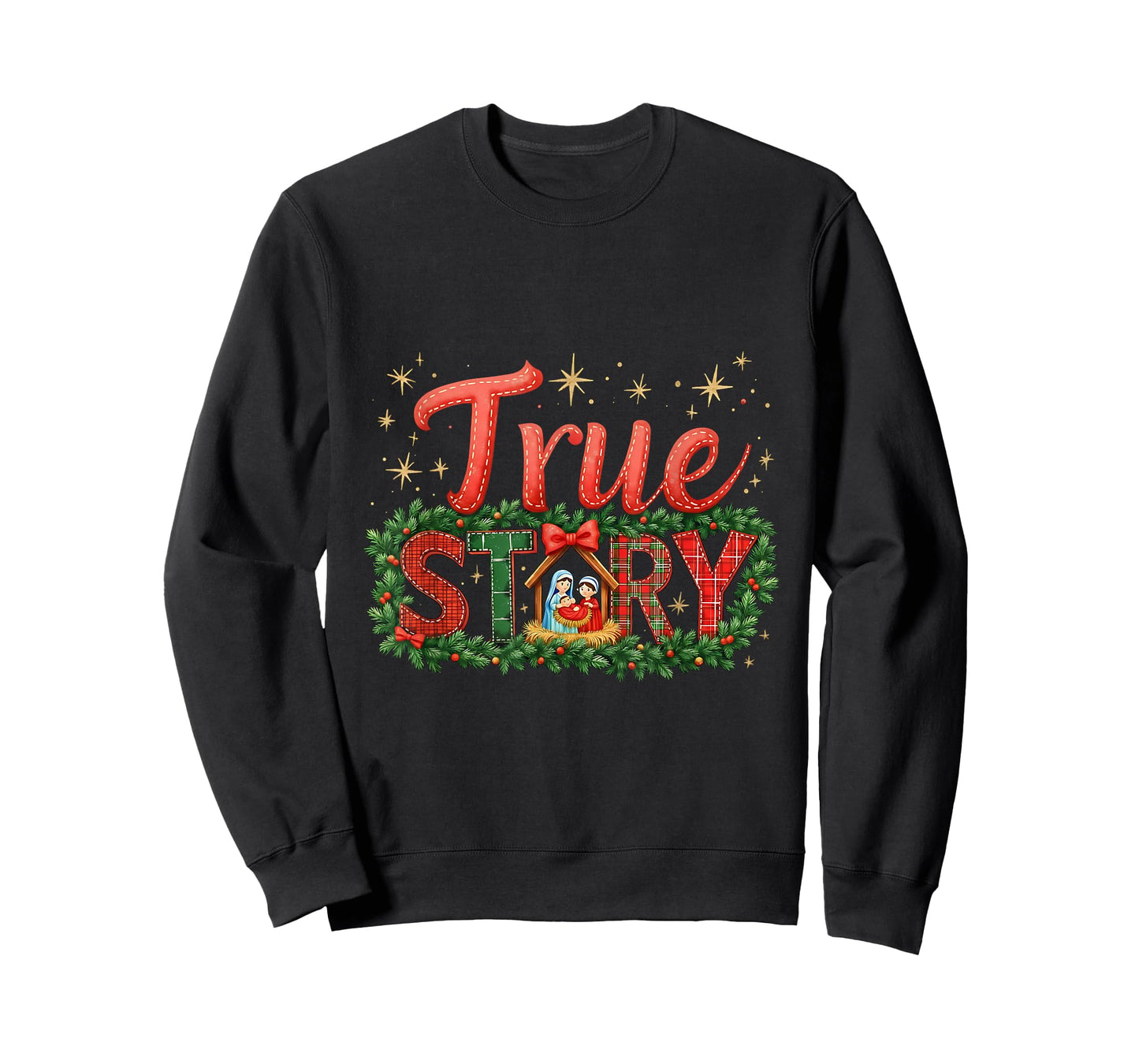 Faith Jesus True Story Christian Christmas Religious T-Shirt