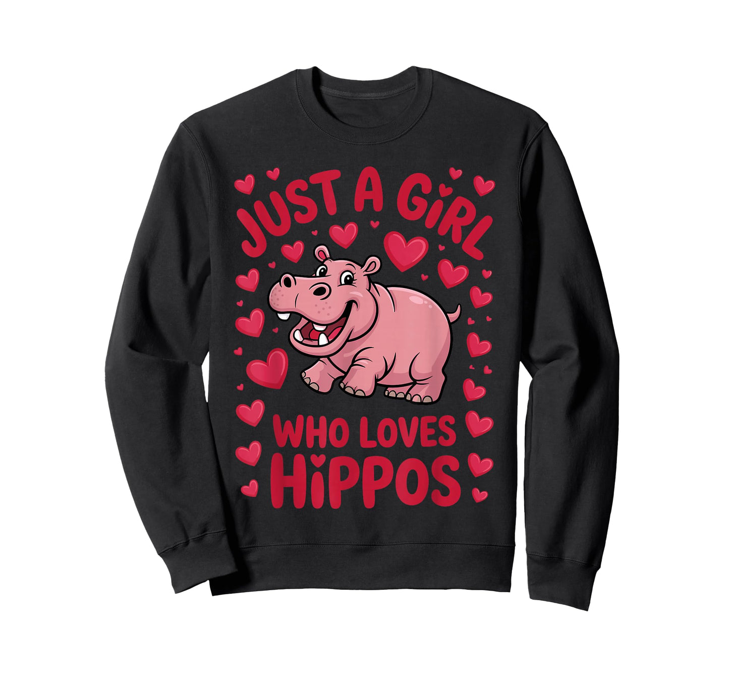 Cute Hippo Art for Women Girls Kid Hippopotamus Animal Hippo T-Shirt