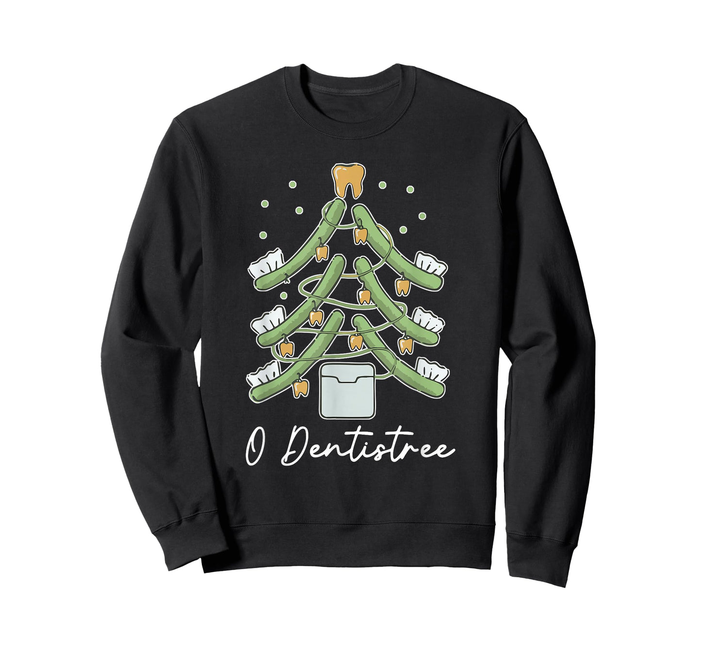 Cute Funny O Dentistree Teeth Brush Christmas Tree Dental T-Shirt