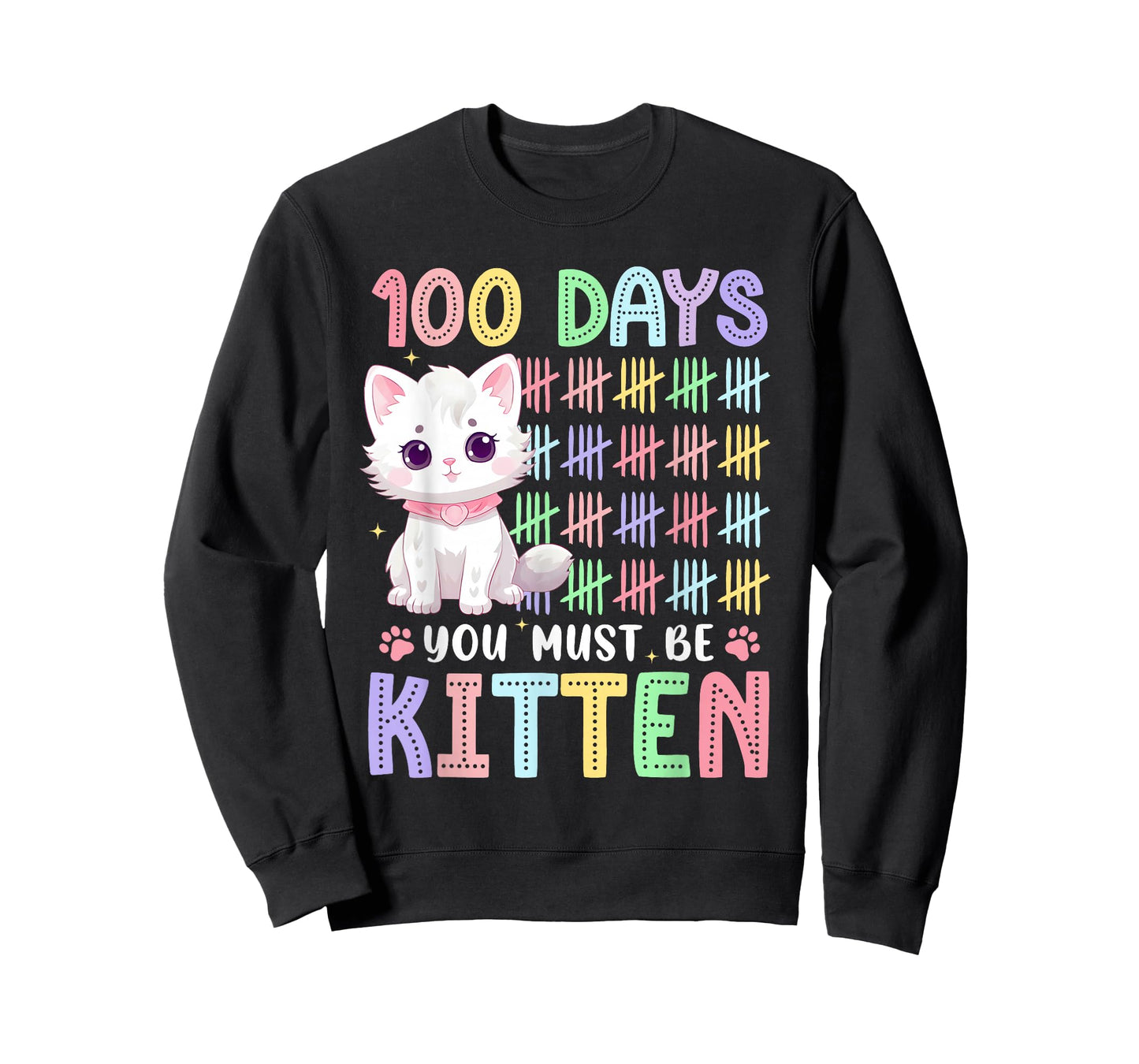 You Must Be Kitten Cat Lover Groovy 100th Day of School Kids T-Shirt