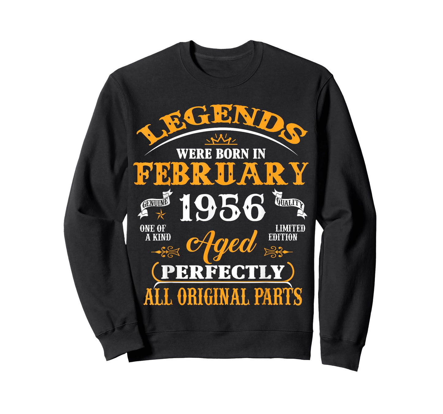 70th Birthday Gift Legend Born in February 1956 70 Yrs Old T-Shirt