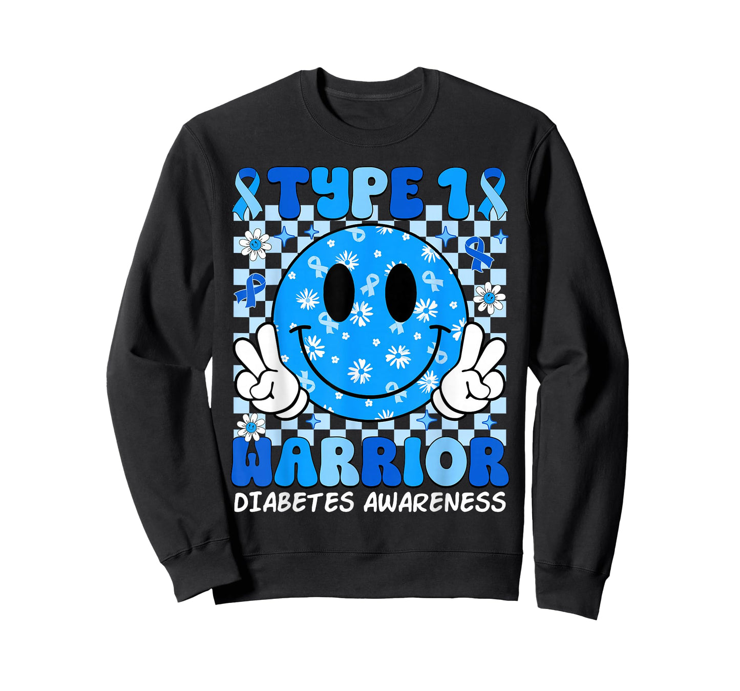 Diabetes Awareness Toddler Ribbon T1D Warrior Support Squad T-Shirt