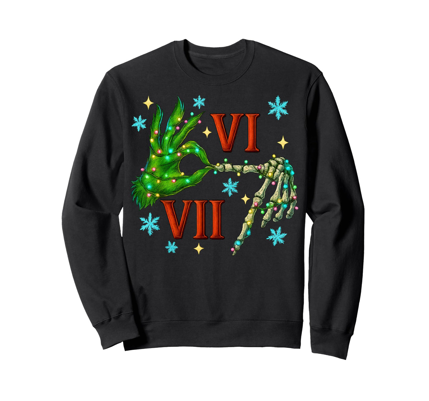 6 7 Six Seven Meme Christmas Hand Gen Z Alpha Xmas Boys T-Shirt