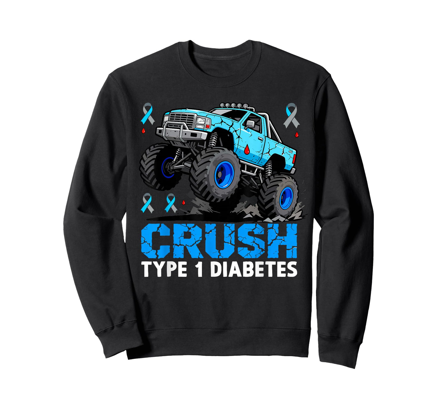 Crush Type 1 Diabetes Awareness Truck T1D Toddler Boys Kids T-Shirt