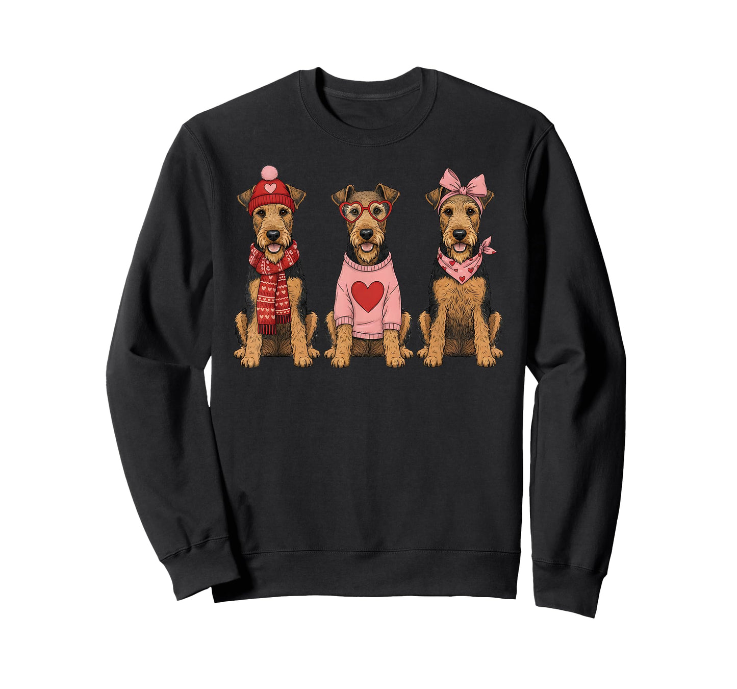 Cute Airedale Terrier Valentine Dog T-Shirt