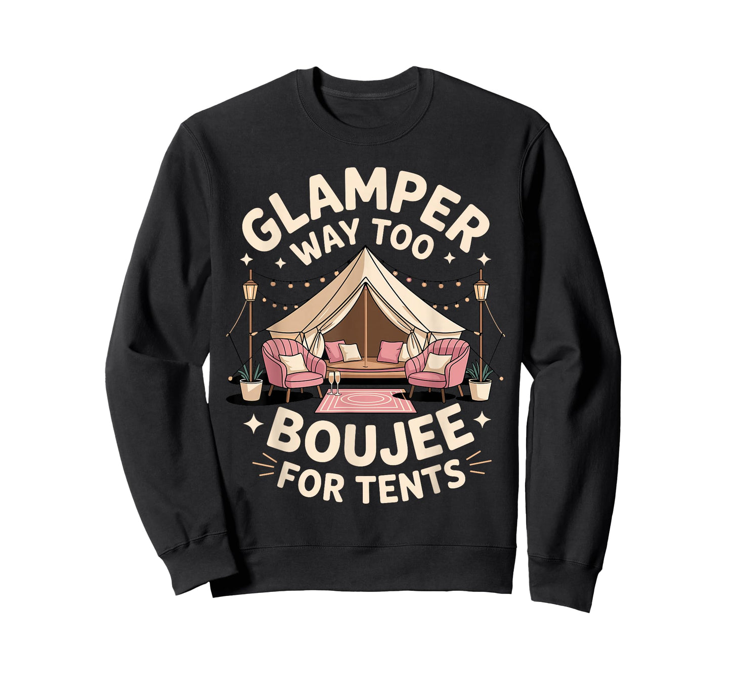 Funny Glamping Art for Men Women RV Tent Glamper Glamping T-Shirt