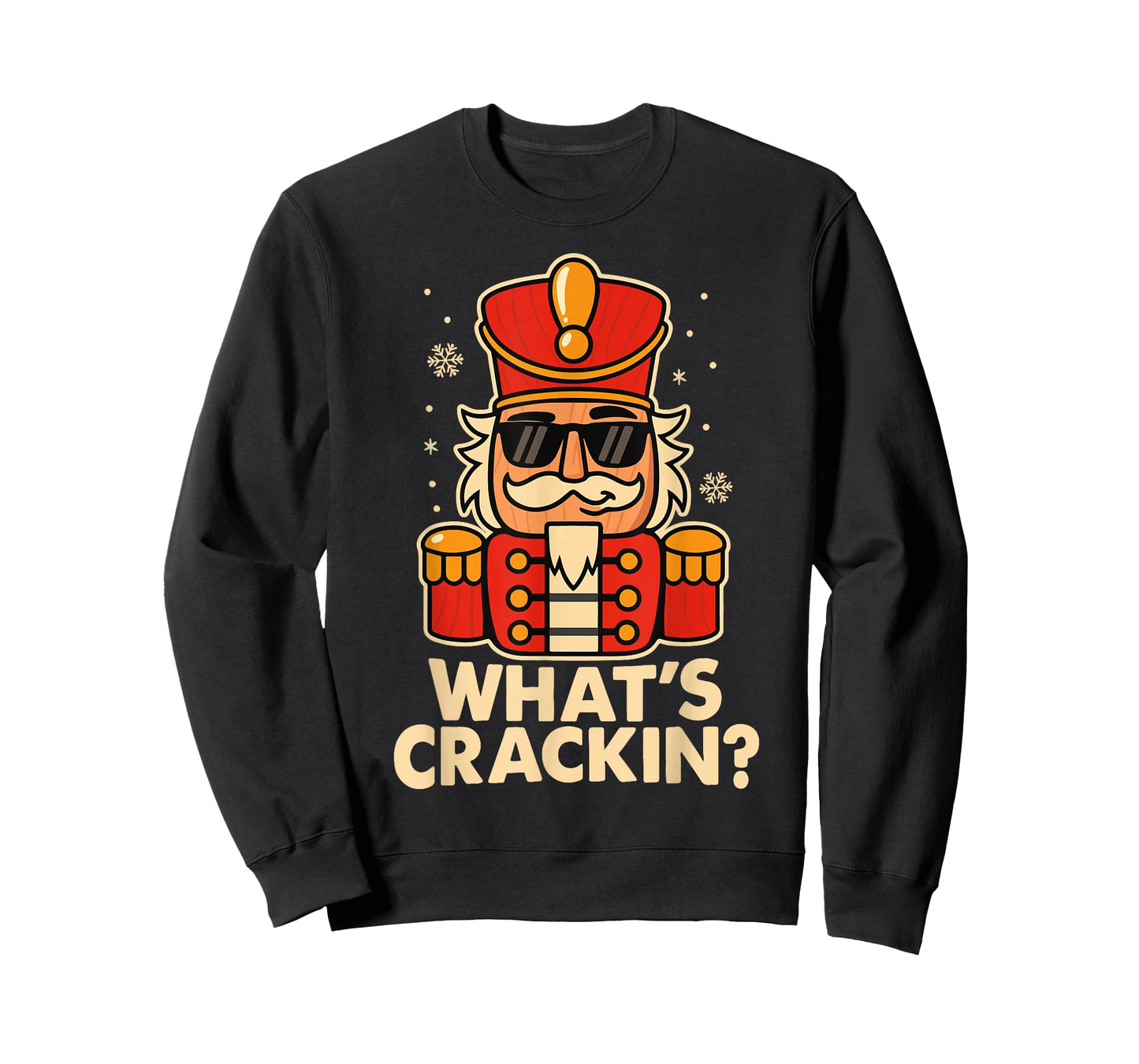 Funny Christmas Nutcracker Men Kids Teen Boys Whats Crackin T-Shirt