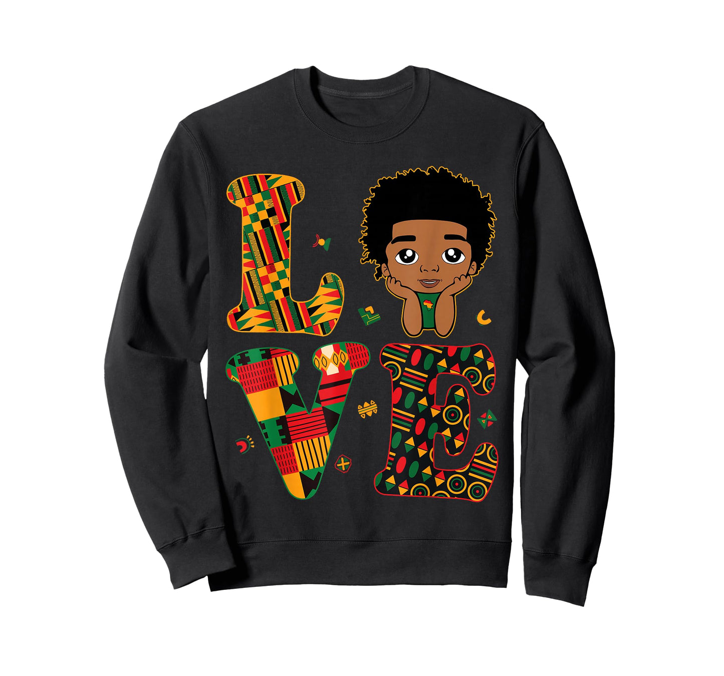 Love African Kente Toddler Boys Black History Month Proud T-Shirt