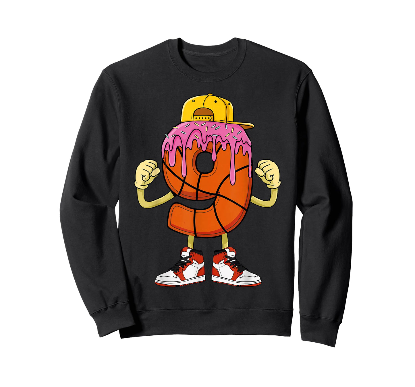 Basketball 9 Years Old Ice Cream Drip Youth 9th Birthday Boy T-Shirt