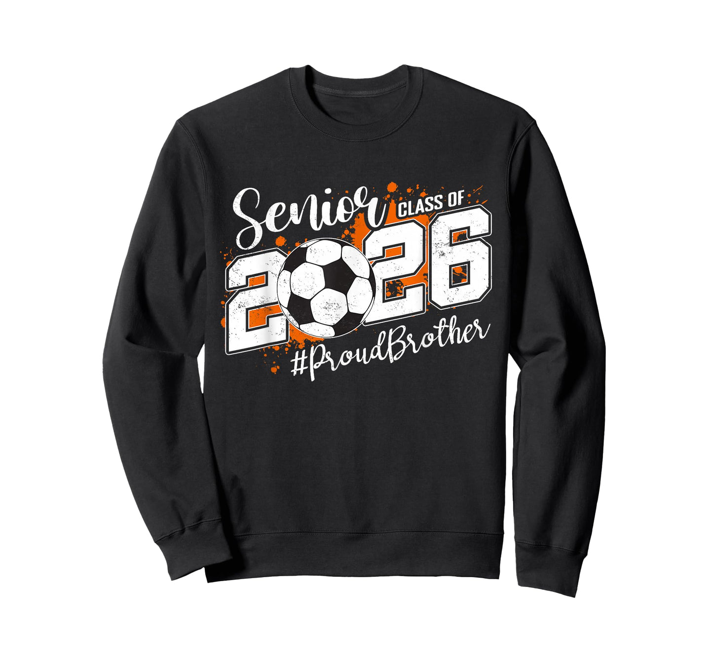 Senior Brother Class of 2026 Soccer Ball Graduation T-Shirt