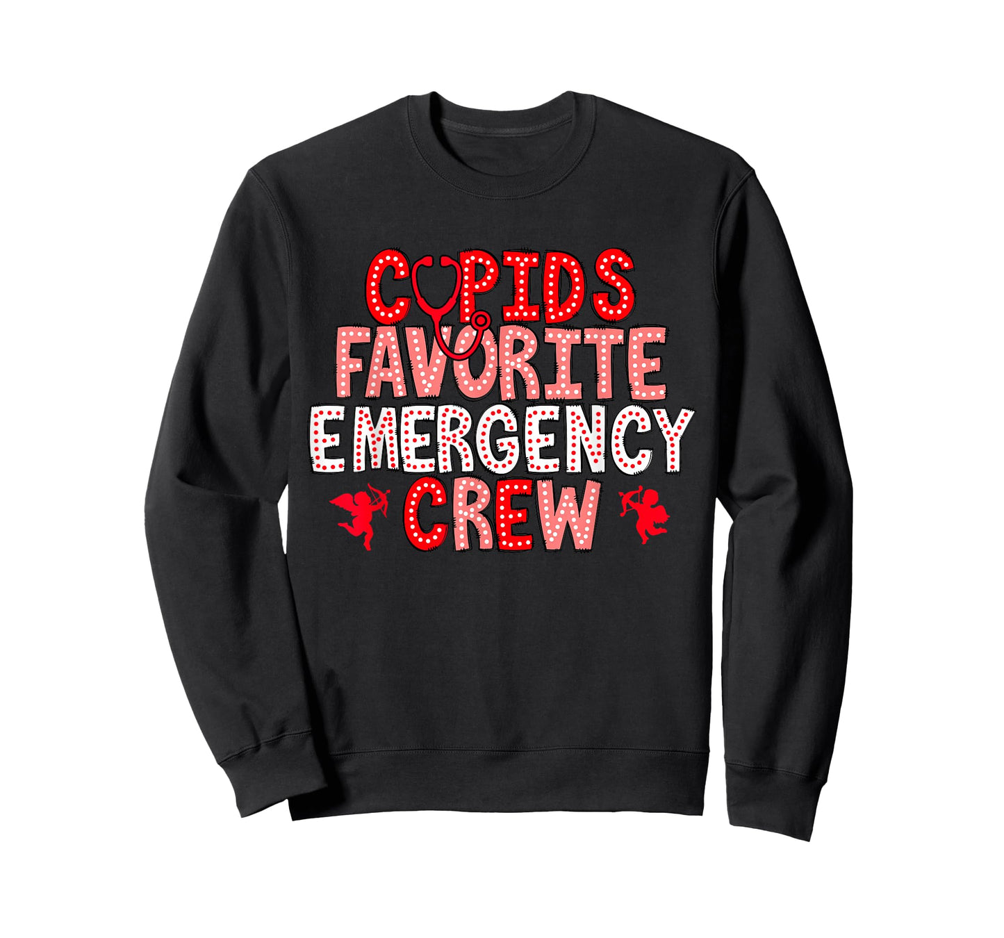 Cupid's Favorite Emergency Crew Nurse Valentines Department T-Shirt