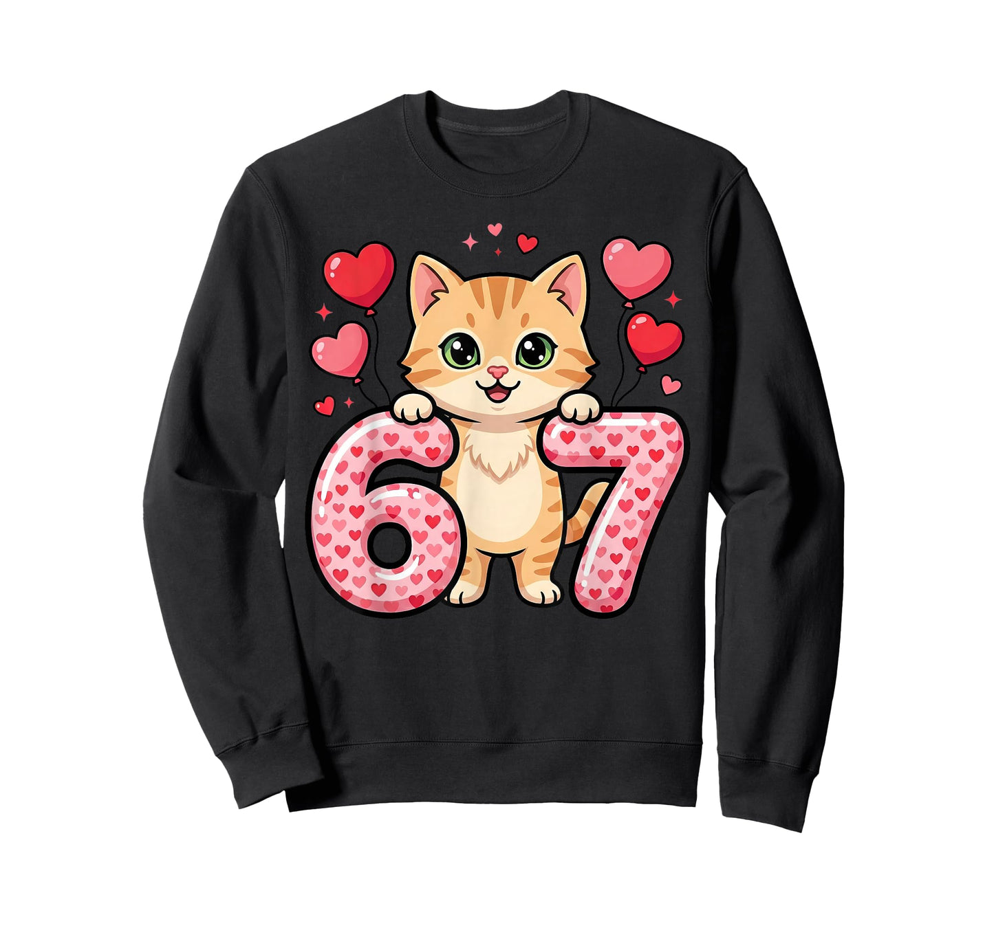 Cute Kitty 67 Heart Cat Love T-Shirt