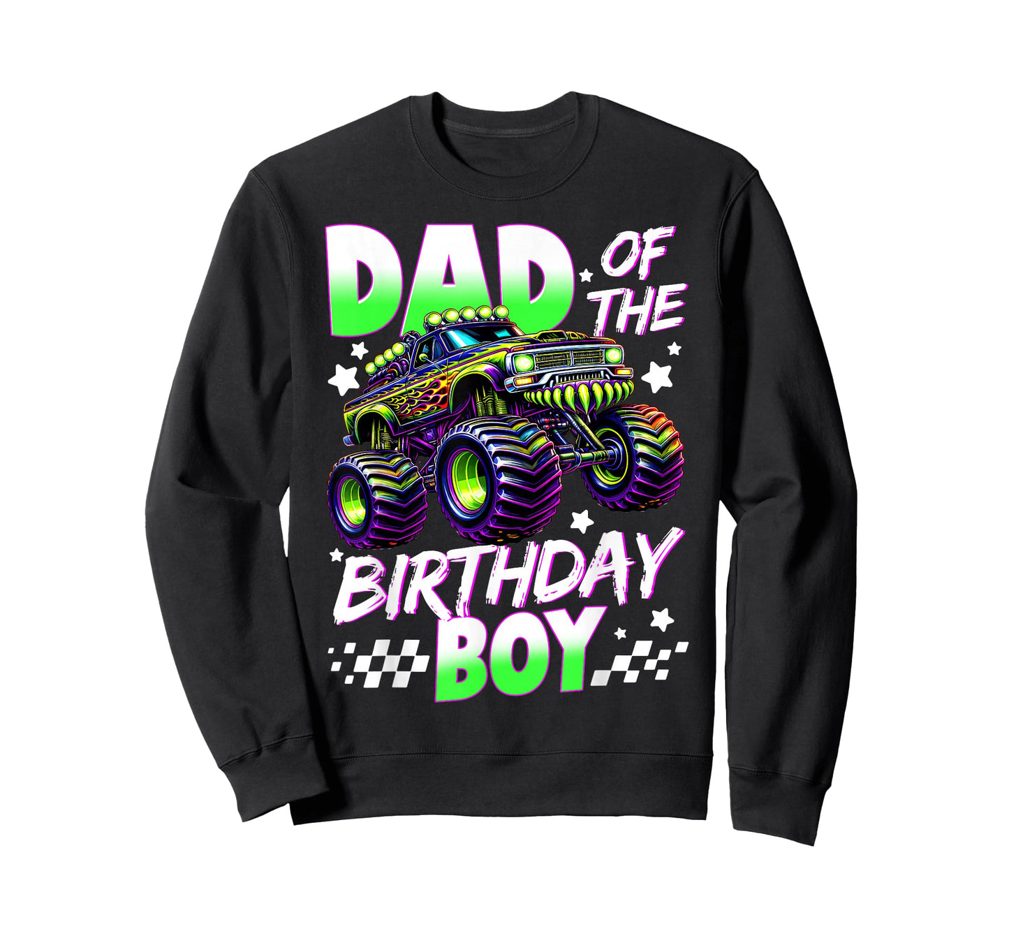 Dad of The Birthday Boy Monster Truck Family Matching Party T-Shirt