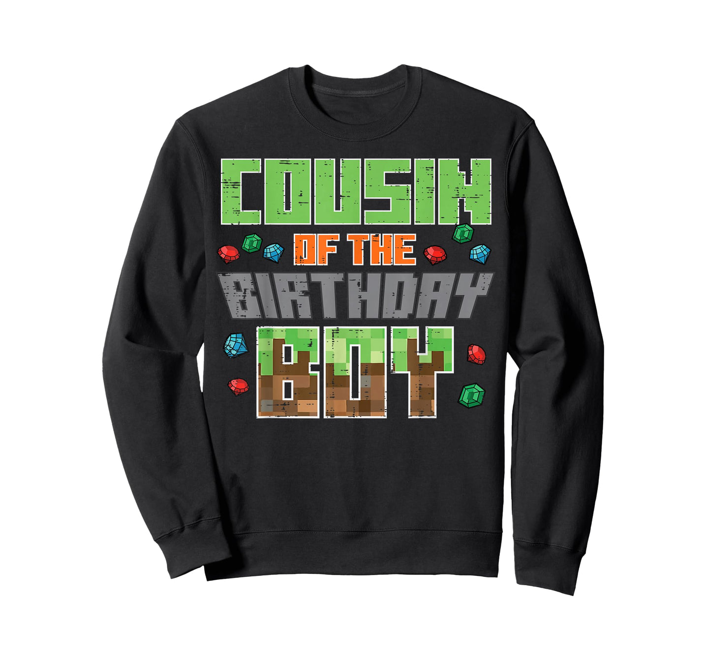 Cousin Birthday Boy Pixel Gaming Bday Party Boys Girls Kid T-Shirt