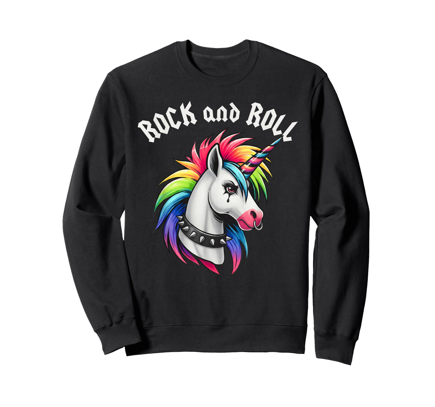 Rock and Roll Rainbow Unicorn Emo Goth Alternative, Animal T-Shirt