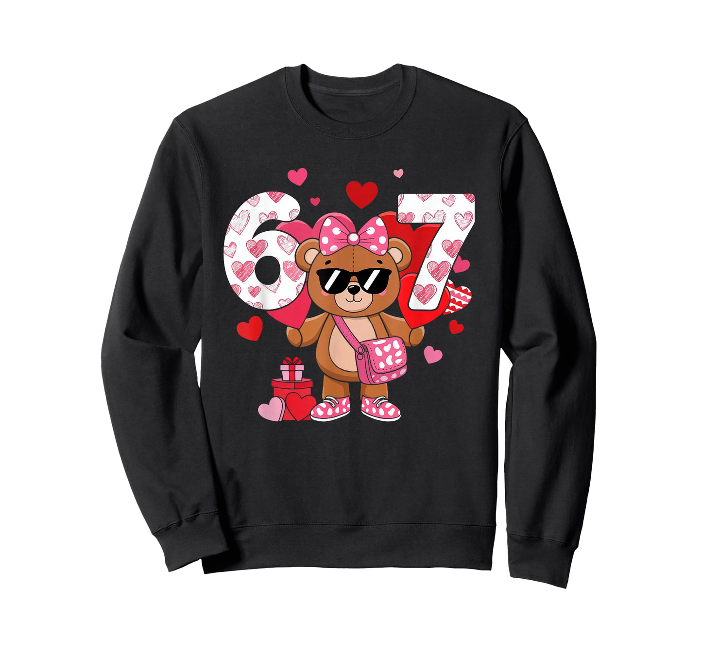 Funny 67 Valentine 6 7 Six Seven Meme Kids Women Men T-Shirt