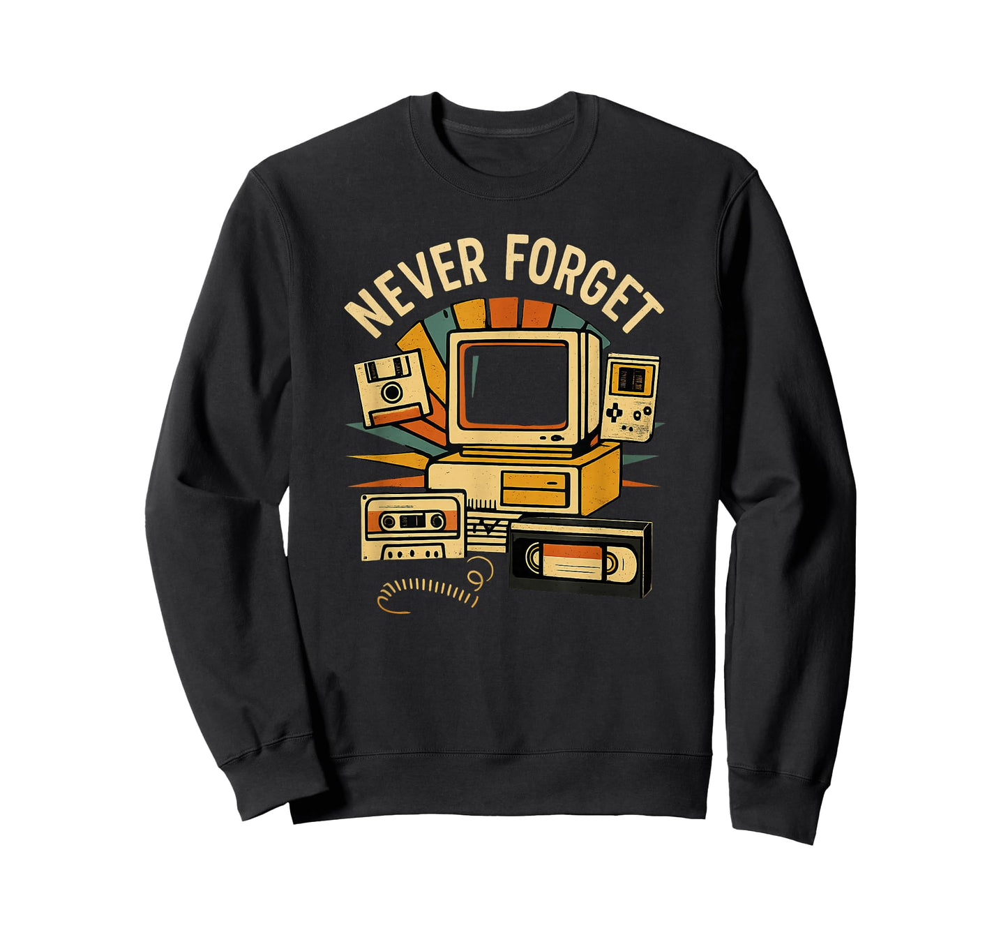 Never Forget Retro Tech Vintage 80s Nostalgia T-Shirt