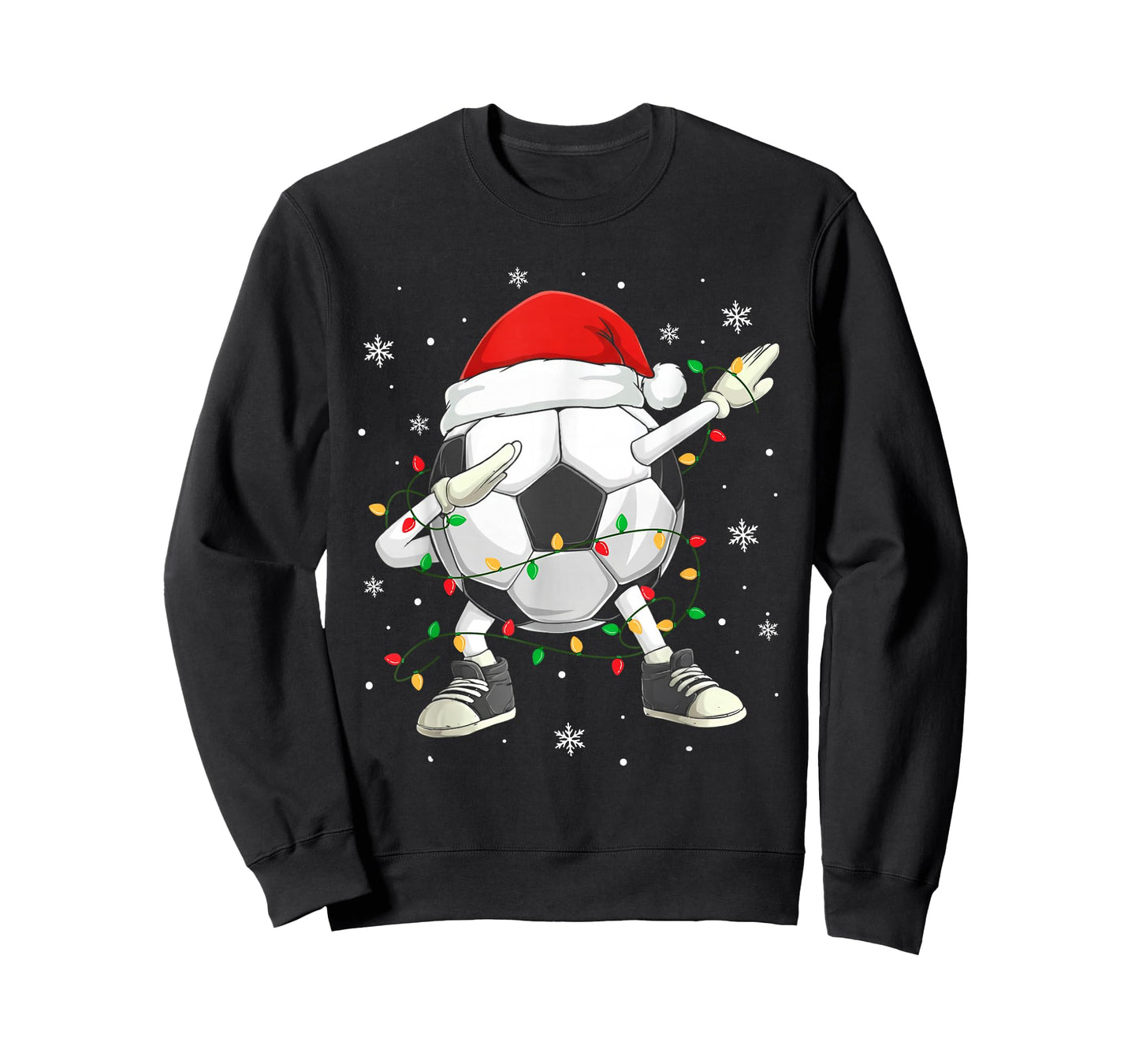 Santa Soccer Ball Sports Christmas Soccer Player Men Boys T-Shirt