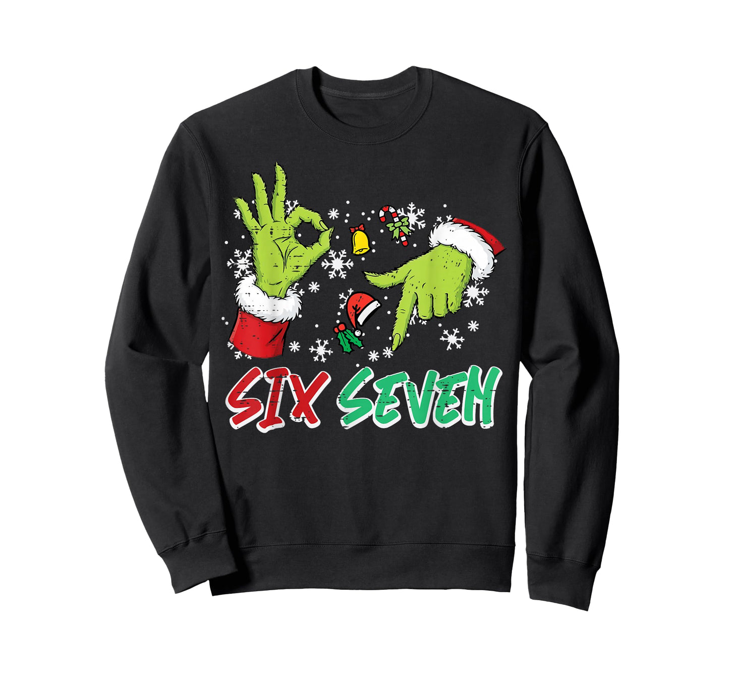 Christmas Six Seven 67 Funny Meme 6 7 Xmas Women Men Kids T-Shirt