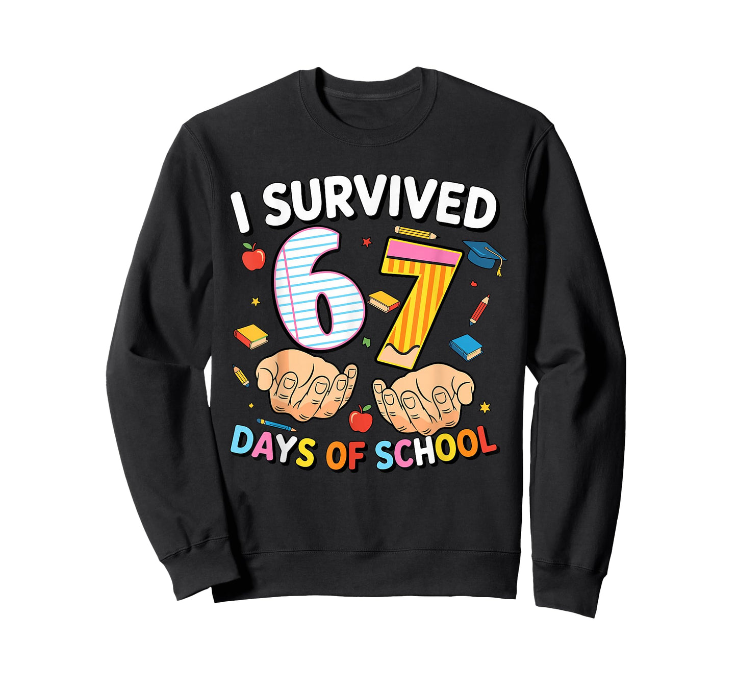 I Survived 67 Days of School Cool Teacher Design T-Shirt