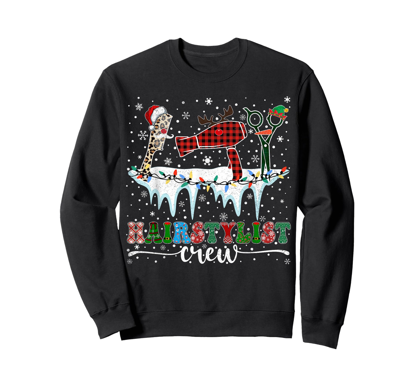 Xmas Barber Tool Hairdresser Crew Hairstylist Christmas T-Shirt