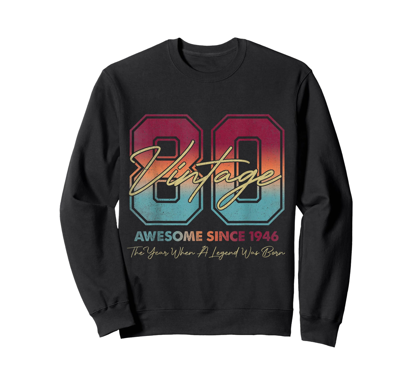 Vintage 80th Birthday Since 1946 Limited Edition 80 Year Old T-Shirt