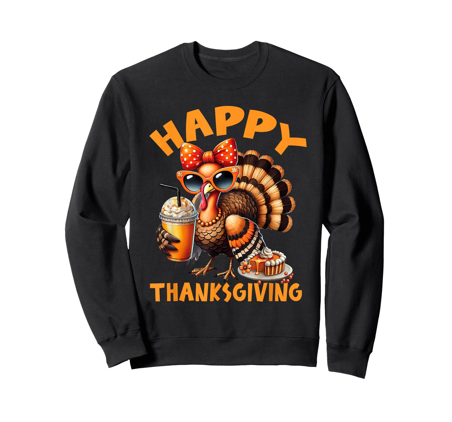 Happy Thanksgiving Coquette Turkey Drinking Pumpkin Spice T-Shirt