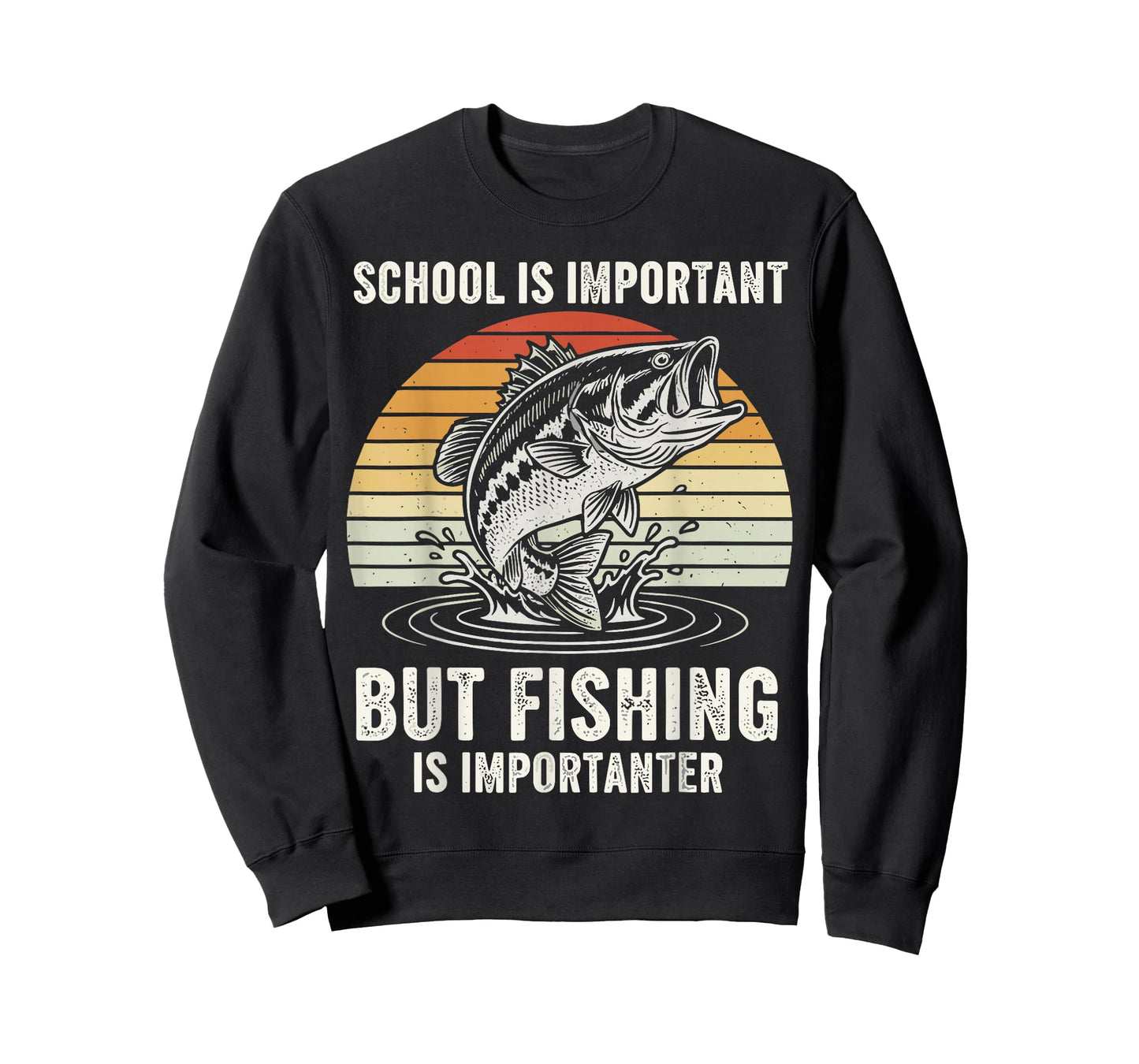 Bass Fish Shirt, School is Important Fishing is Importanter T-Shirt