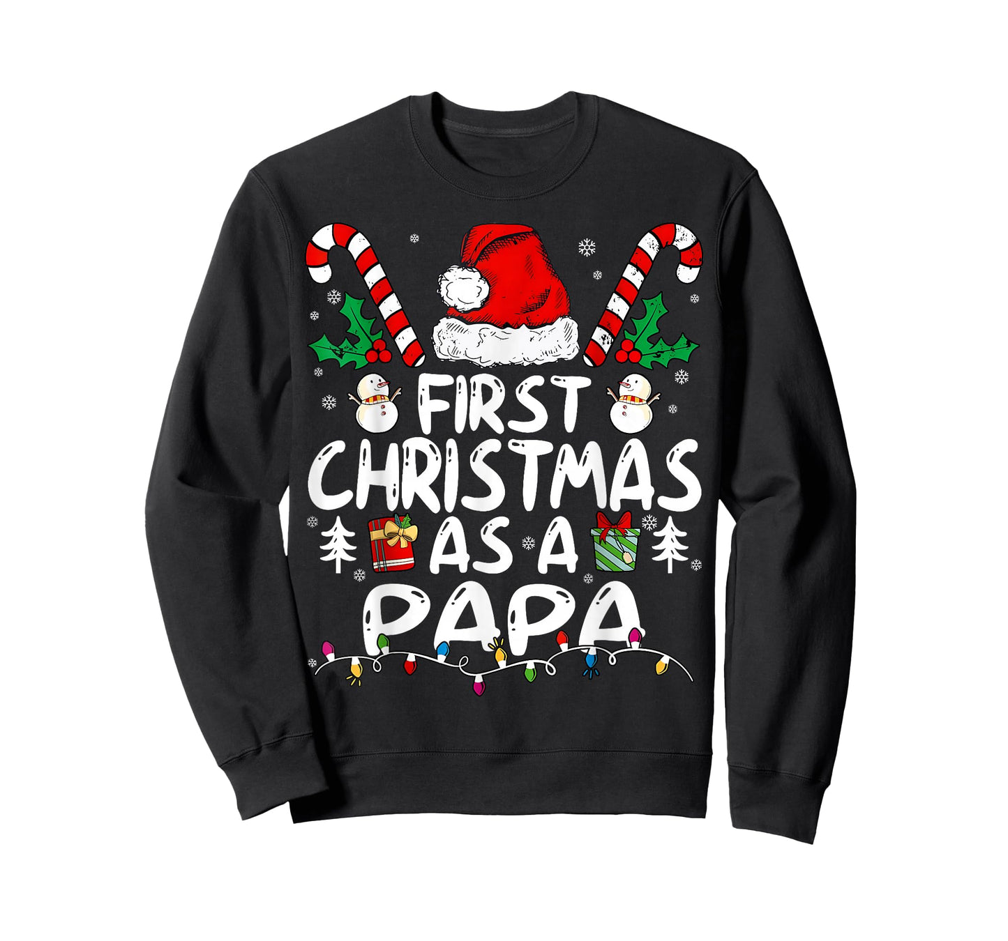 First Christmas As A Papa New Papa T-Shirt
