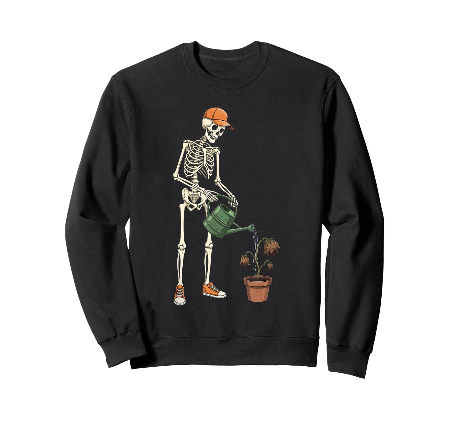 Plant Skeleton Halloween Funny for Men Boys Kids Gardening T-Shirt