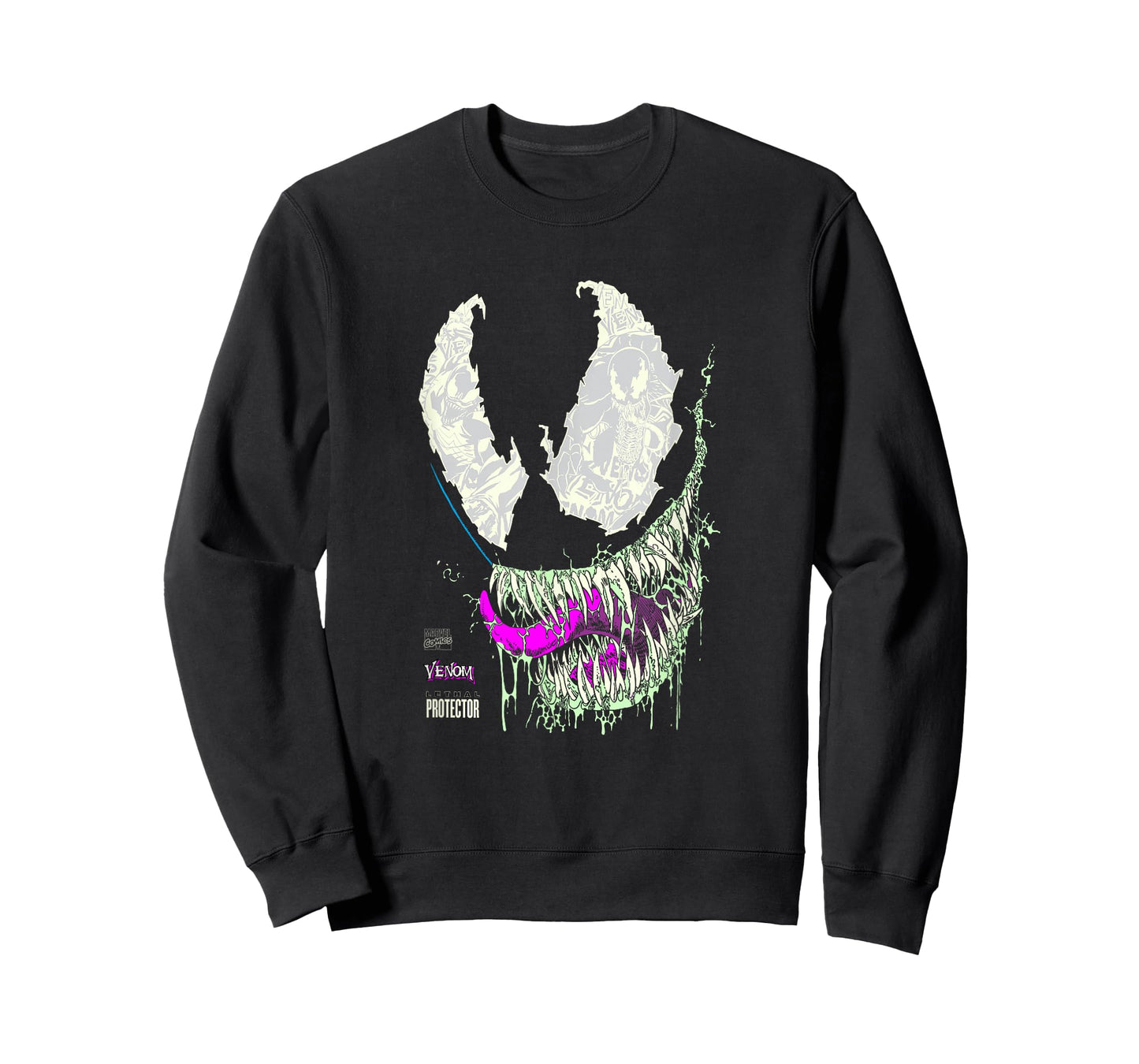 Marvel Comics Venom Lethal Protector Grunge Face Art T-Shirt