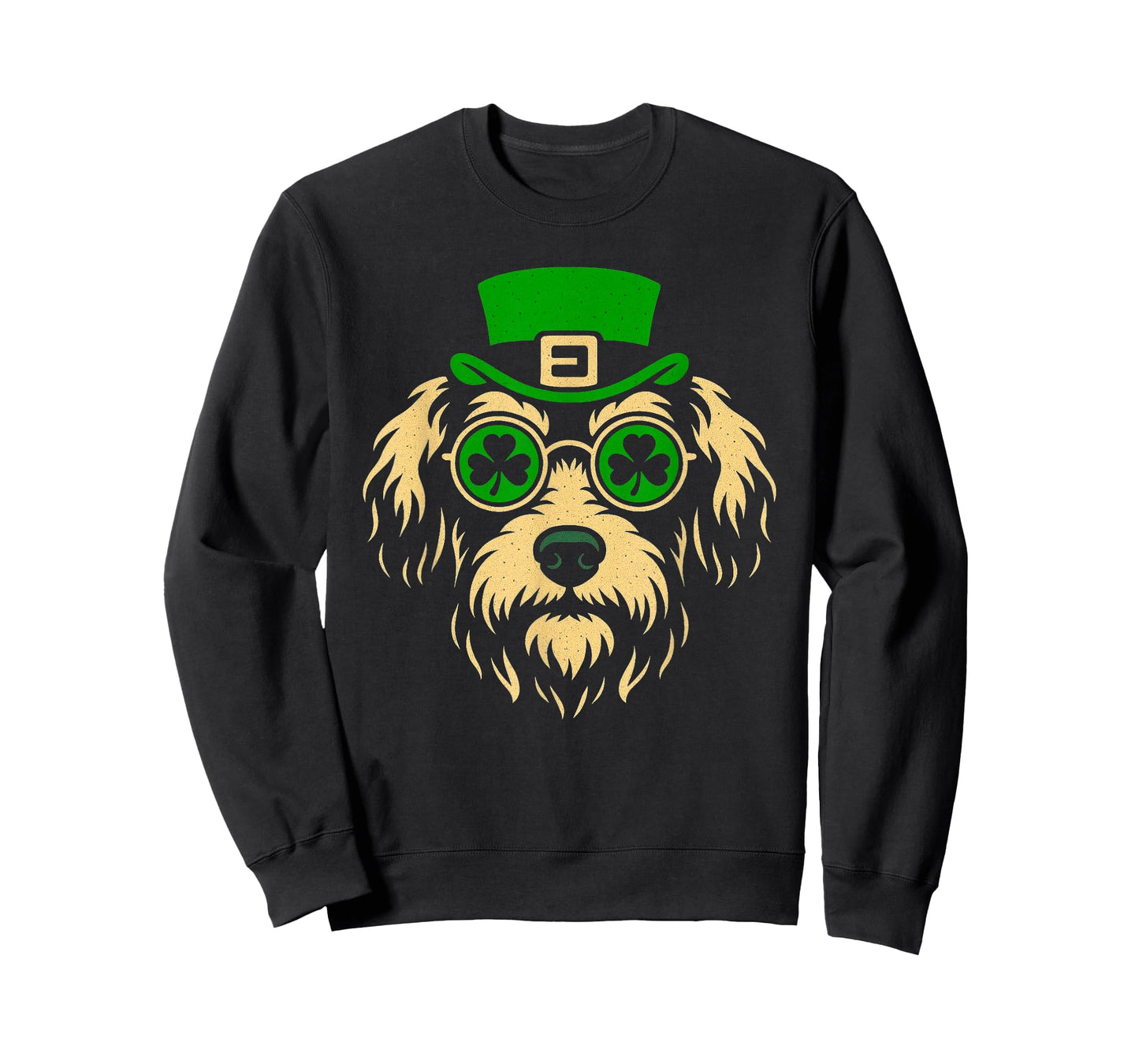 Funny Bernedoodle St Patricks Day Outfit Lucky Irish Clover T-Shirt