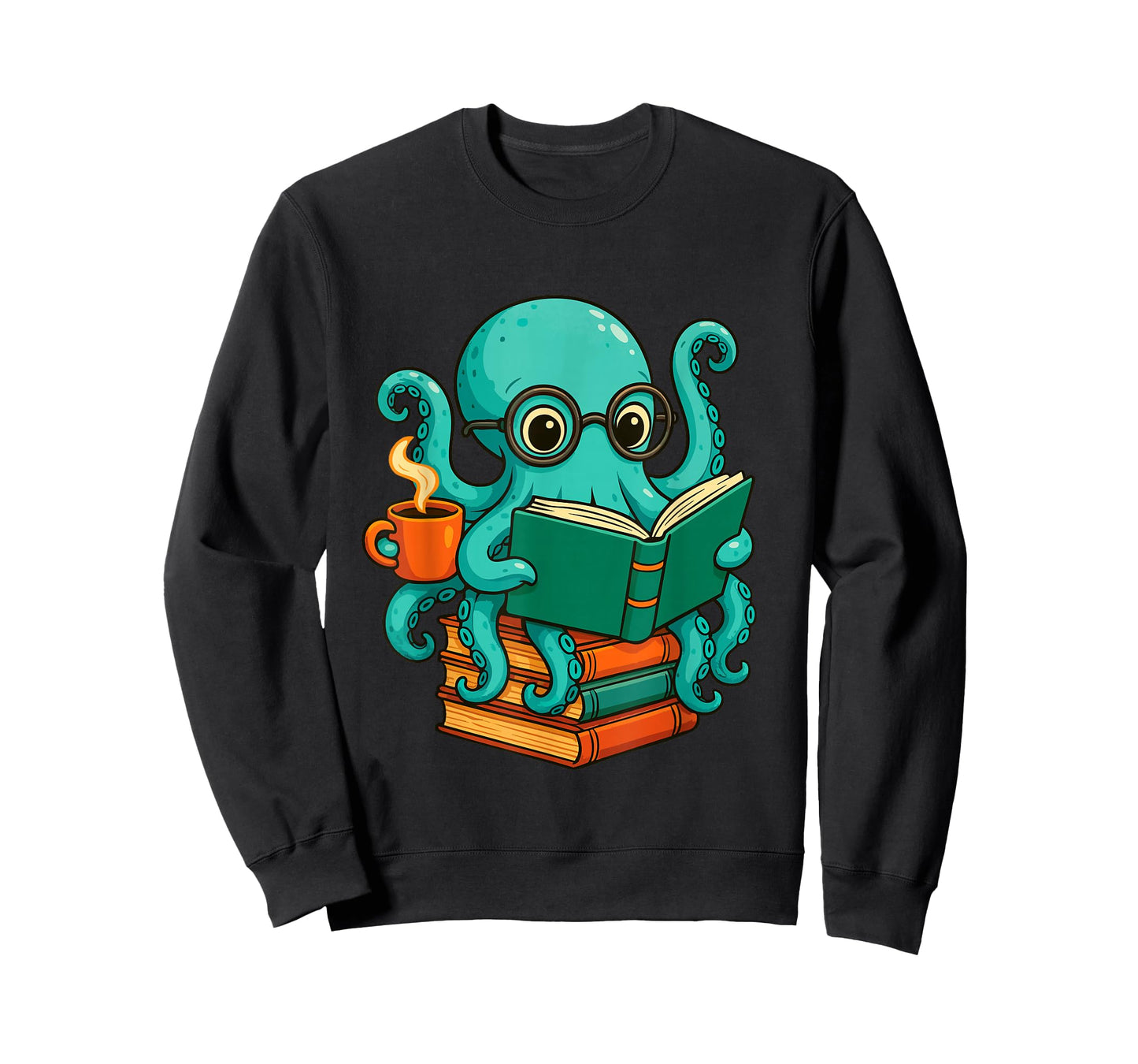 Octopus Reading Book - Reading Bookworm Reader T-Shirt