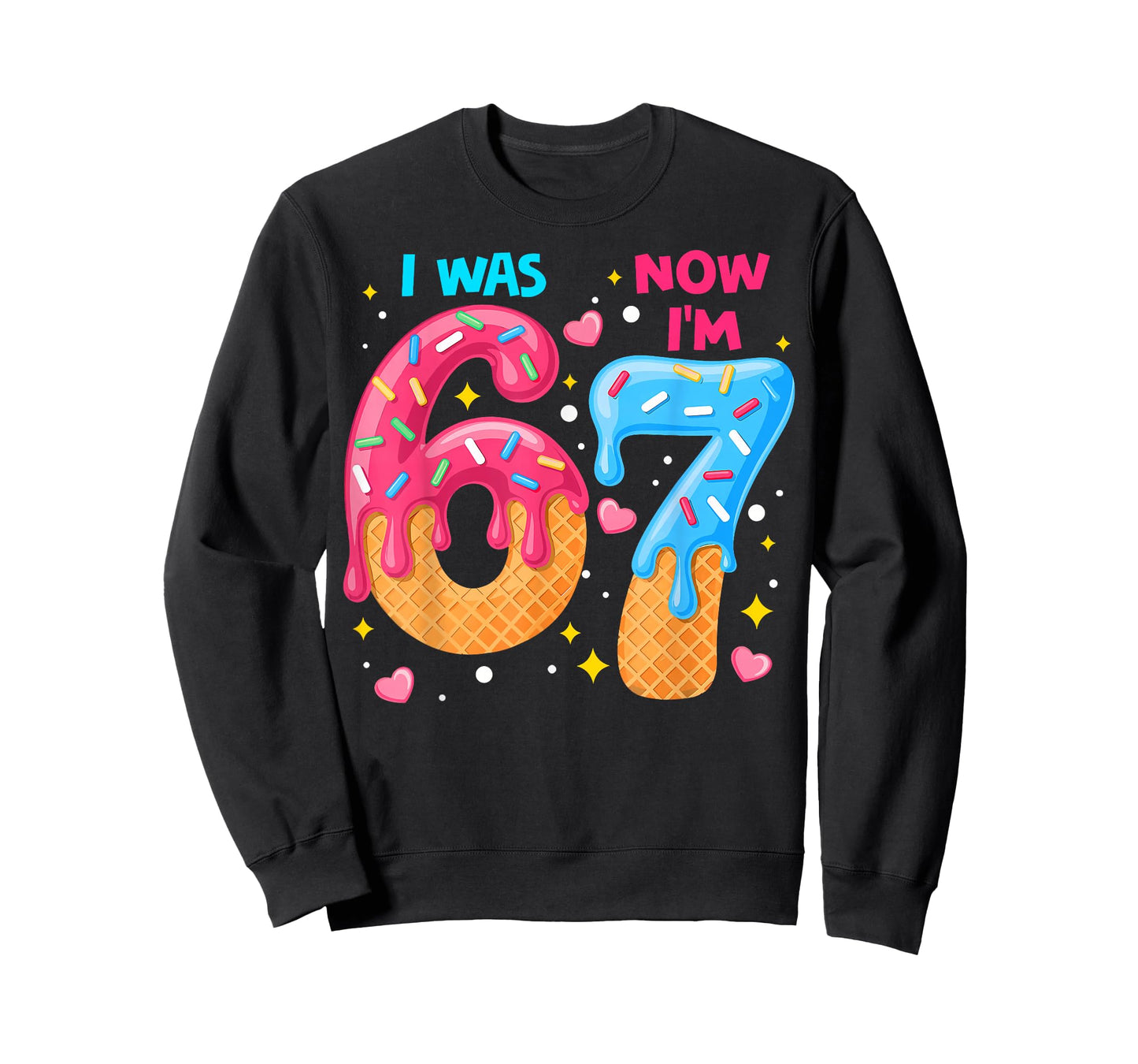 7 Year Old Birthday I was 6 Now I'm 7 Drip 67 Meme Six Seven T-Shirt