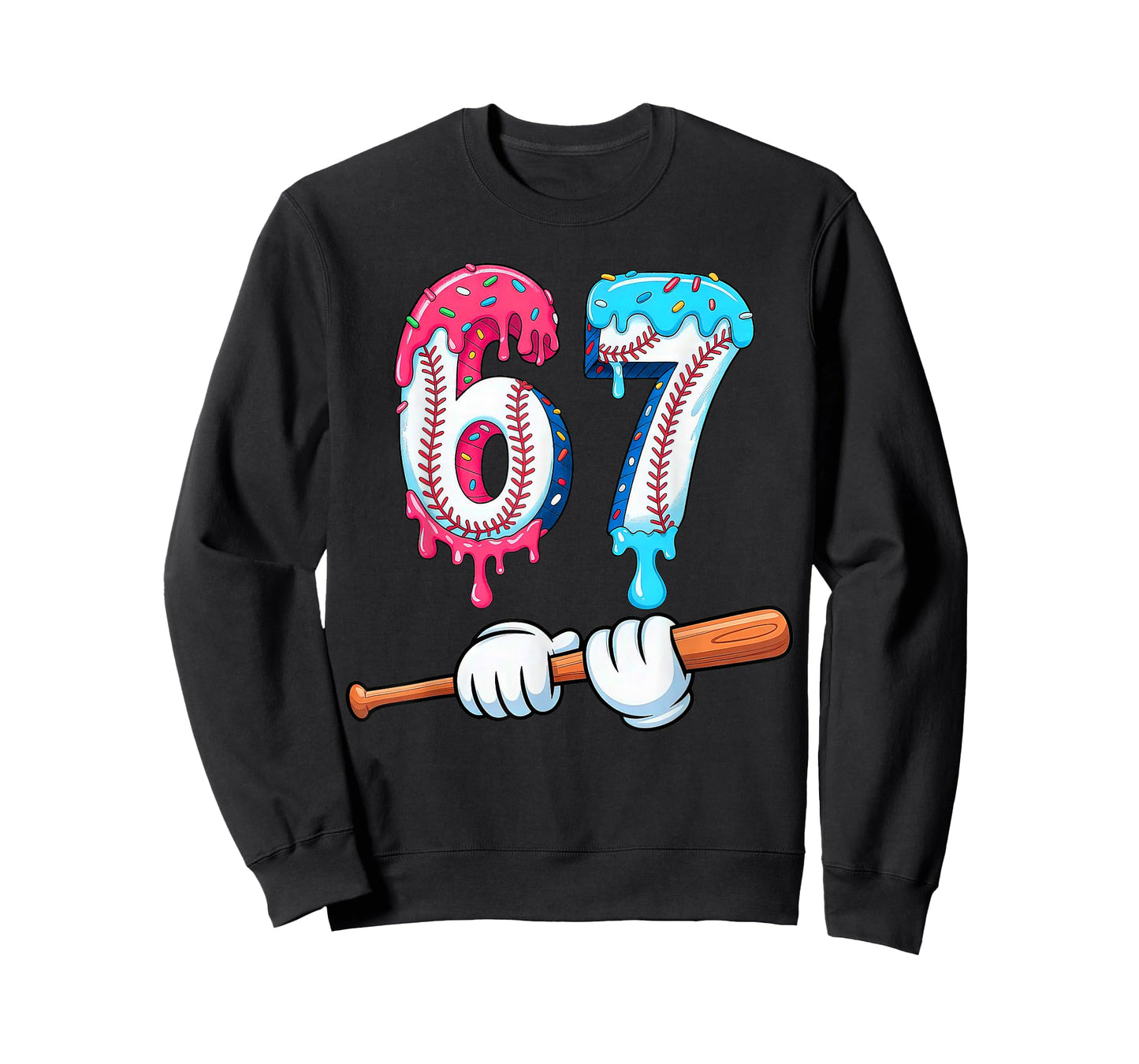 Baseball 67 Ice Cream Drip Six Seven Boys T-Shirt