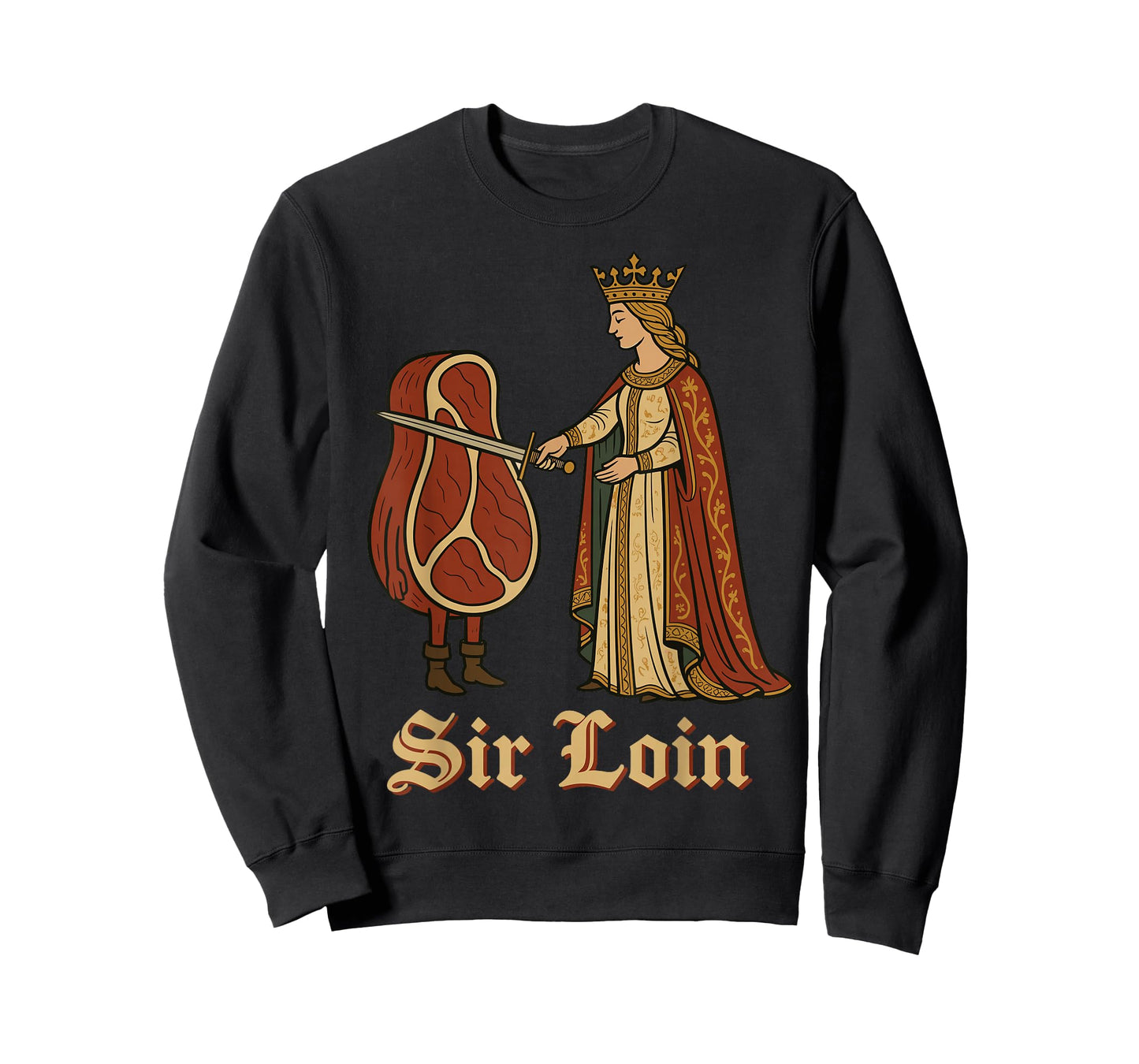 Sir Loin Knight Funny Medieval Meat Pun Steak Lover T-Shirt