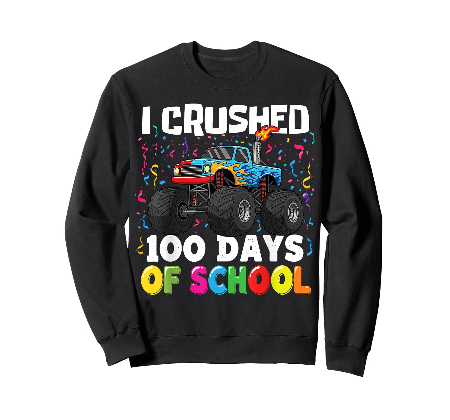 100 Days of School Monster Truck 100th Day of School Kids T-Shirt