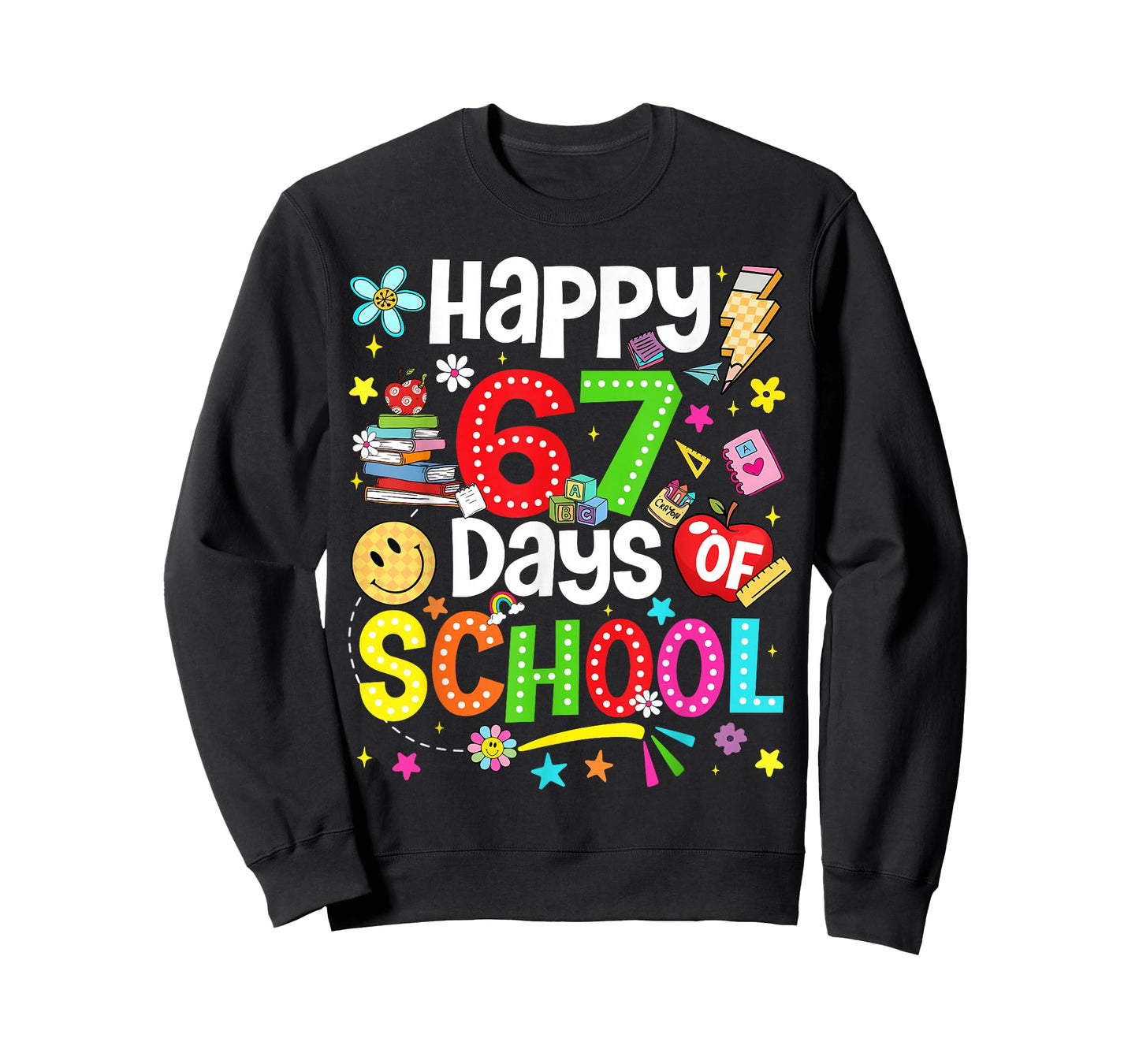 Happy 67 Days of School Six Seven Meme Boy Girl Teacher T-Shirt
