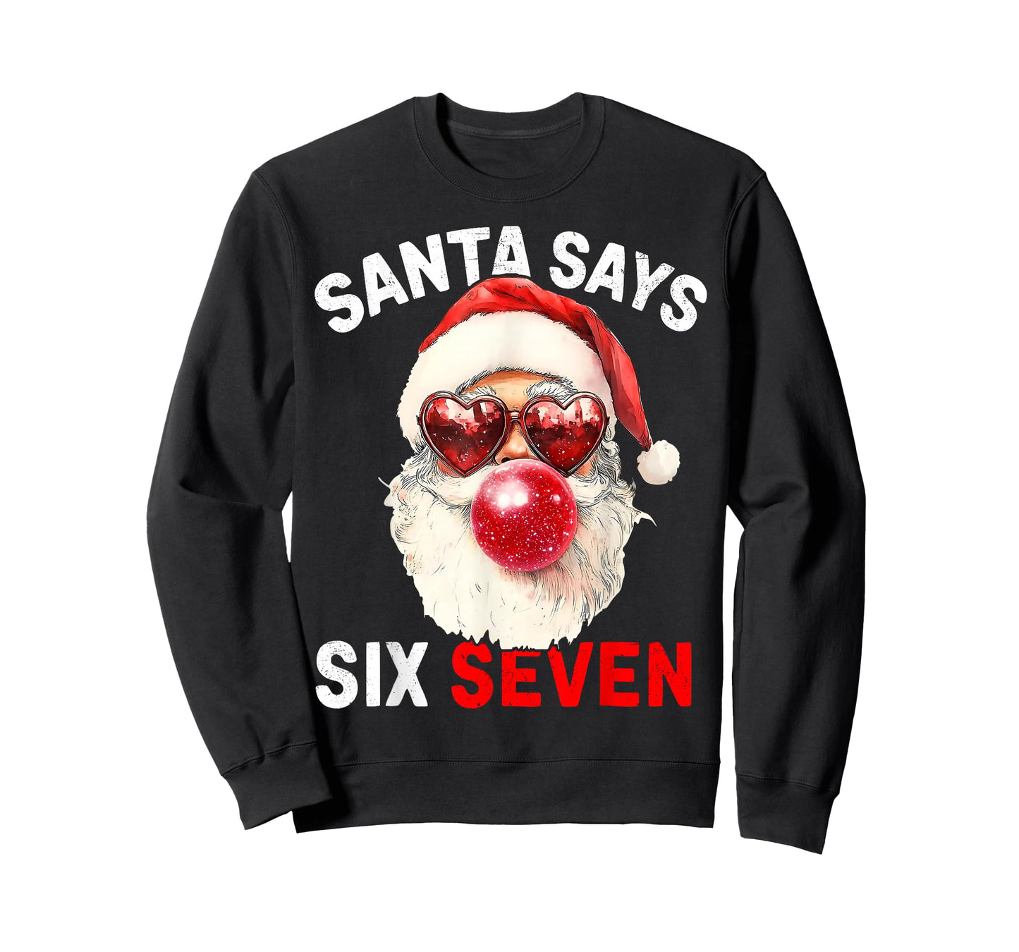 Funny Santa Says Six Seven Christmas 67 Meme Xmas Boys Girls T-Shirt