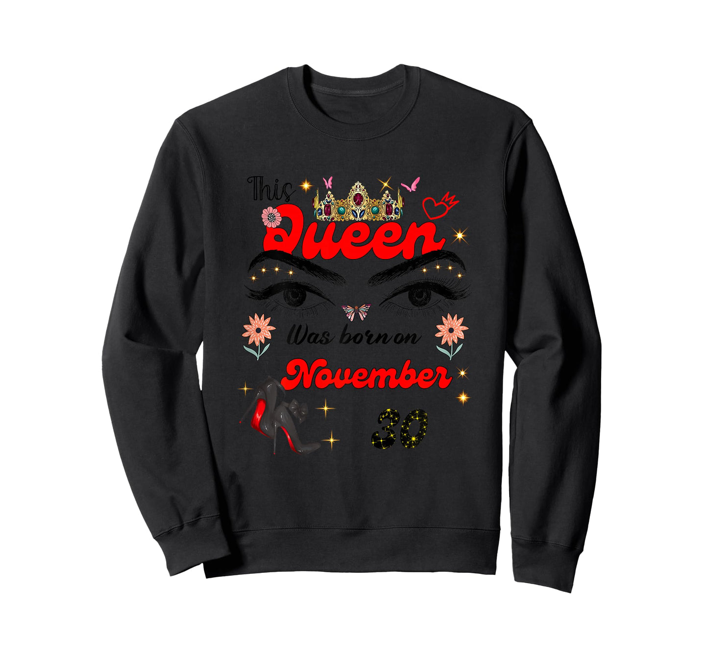 A Queen was Born on November 30 November 30th Birthday T-Shirt
