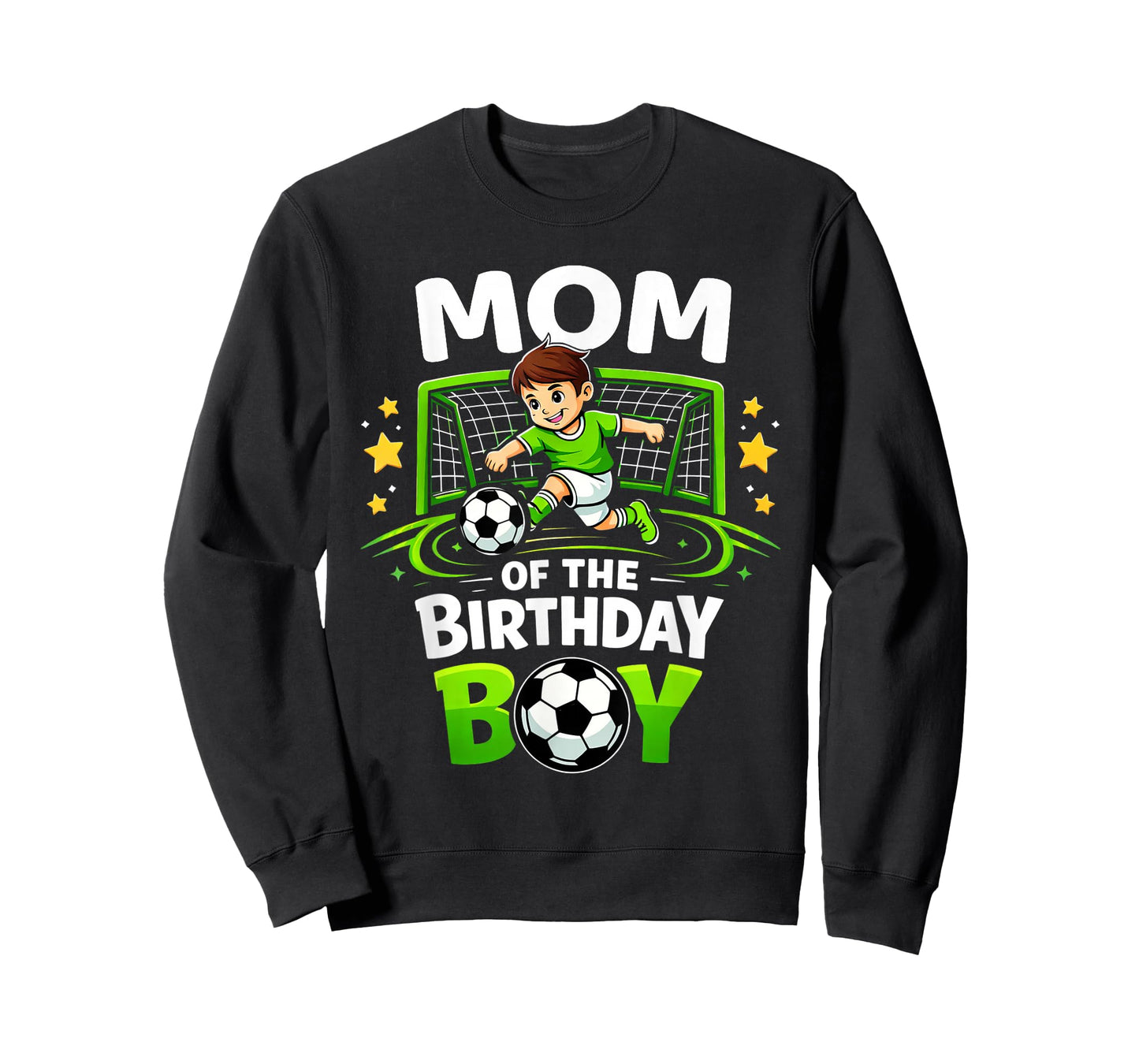 Mom of The Birthday Boy Soccer Player Funny Soccer Mom T-Shirt