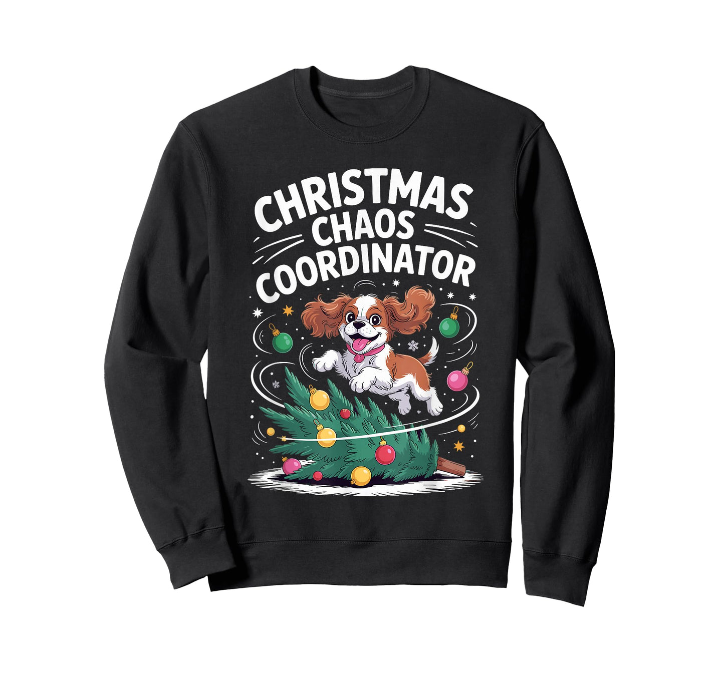 Christmas Chaos Coordinator Cavalier King Charles Spaniel T-Shirt