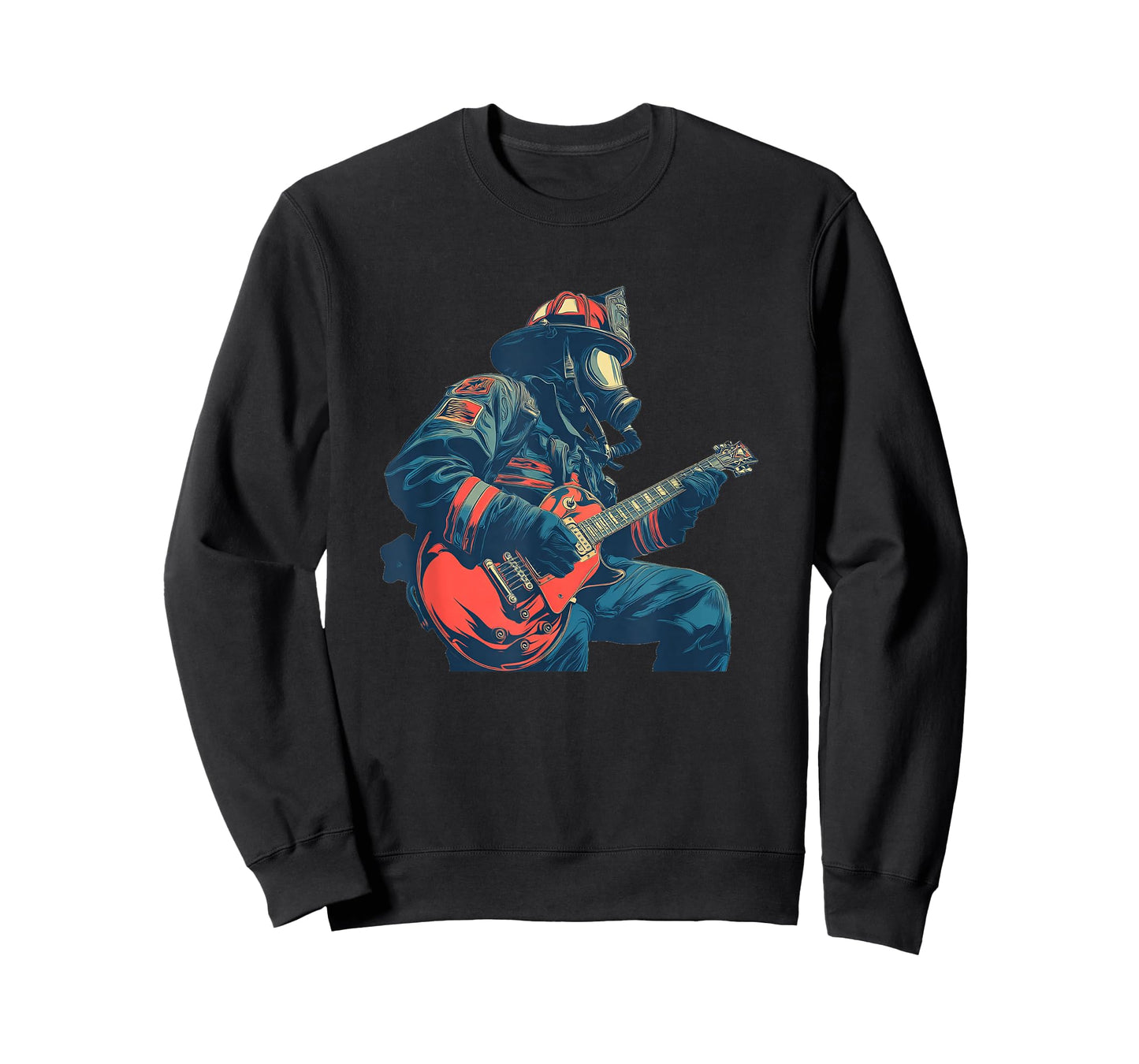 Amazing Firefighter with Electric Guitar Costume T-Shirt